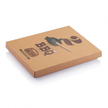Logo trade promotional item photo of: BBQ set with hamburger press and brush