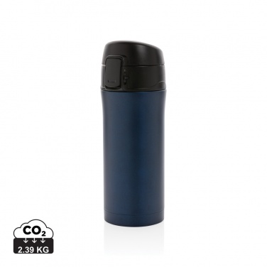 Logo trade promotional giveaways image of: Metallic easy lock vacuum mug