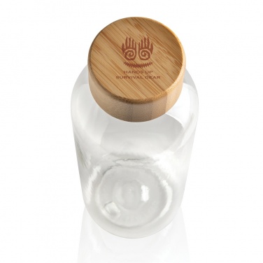 Logo trade advertising products image of: RCS RPET bottle with bamboo lid