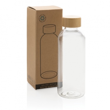 Logo trade promotional items picture of: RCS RPET bottle with bamboo lid