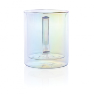 Logotrade business gift image of: Deluxe double wall electroplated glass mug