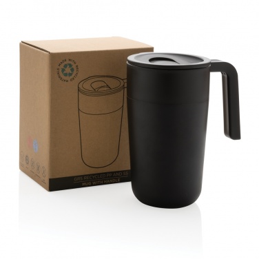 Logotrade promotional items photo of: GRS Recycled PP and SS mug with handle