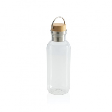Logo trade promotional items picture of: RCS RPET bottle with bamboo lid and handle
