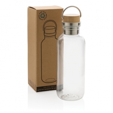 Logo trade promotional giveaway photo of: RCS RPET bottle with bamboo lid and handle