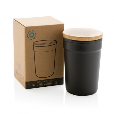 Logotrade promotional giveaway picture of: GRS certified recycled PP mug with bamboo lid