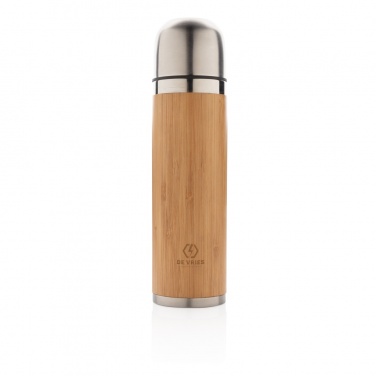 Logo trade promotional gifts picture of: Bamboo vacuum travel flask