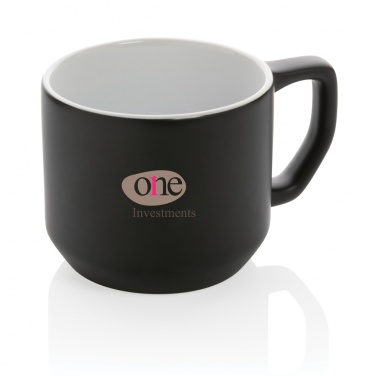 Logo trade business gifts image of: Ceramic modern mug 350ml