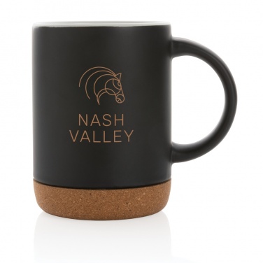 Logo trade advertising product photo of: Ceramic mug with cork base 280ml