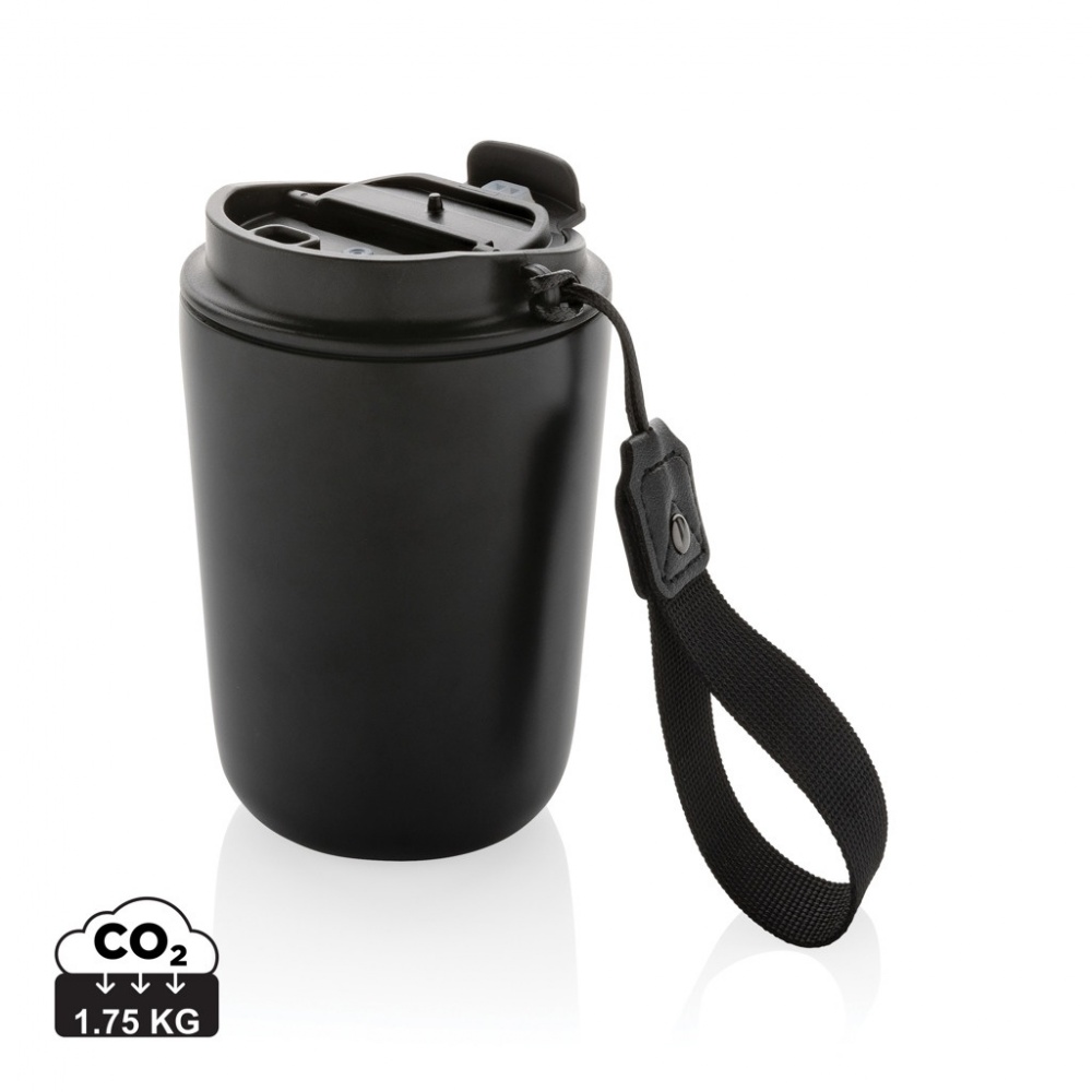 Logotrade promotional giveaway image of: Cuppa RCS re-steel vacuum tumbler with lanyard