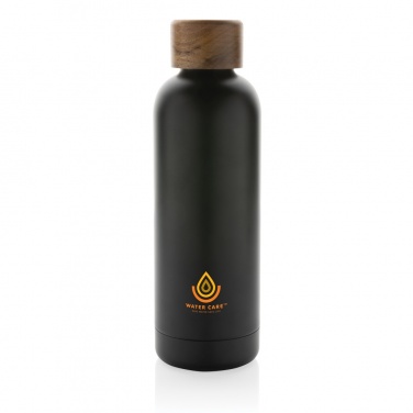 Logotrade promotional gifts photo of: Wood RCS certified recycled stainless steel vacuum bottle