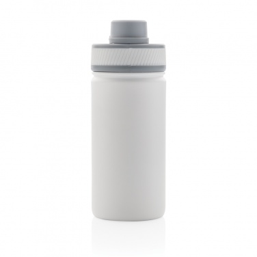 Logo trade business gifts image of: Vacuum stainless steel bottle with sports lid 550ml