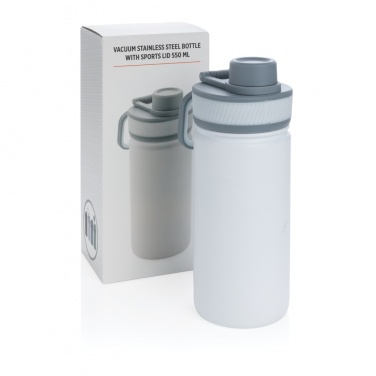 Logotrade promotional items photo of: Vacuum stainless steel bottle with sports lid 550ml
