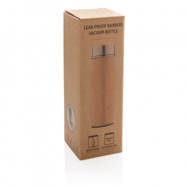 Logotrade corporate gift image of: Leak proof bamboo vacuum bottle