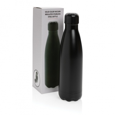 Logotrade promotional giveaway image of: Solid colour vacuum stainless steel bottle 500 ml
