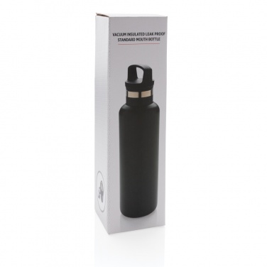 Logo trade corporate gifts image of: Vacuum insulated leak proof standard mouth bottle