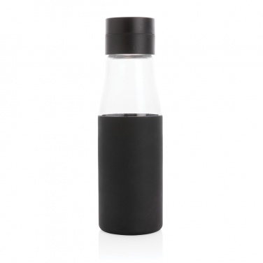 Logo trade advertising products image of: Ukiyo glass hydration tracking bottle with sleeve