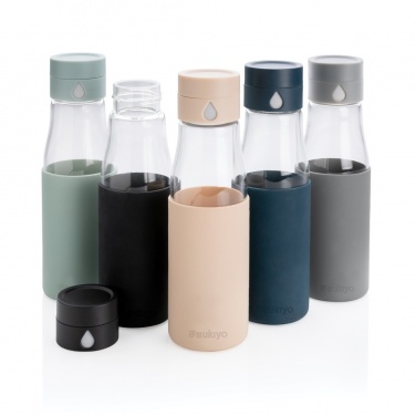 Logotrade promotional products photo of: Ukiyo glass hydration tracking bottle with sleeve