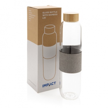 Logo trade promotional items picture of: Impact borosilicate glass bottle with bamboo lid