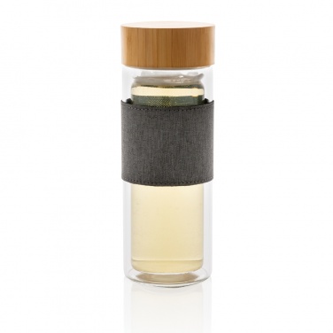 Logo trade promotional giveaways image of: Impact double wall borosilicate glass bottle