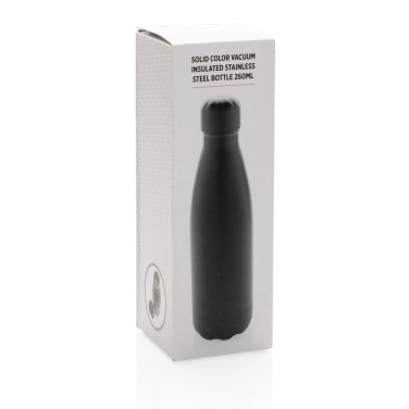 Logo trade promotional merchandise photo of: Solid colour vacuum stainless steel bottle 260ml