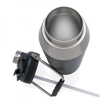 Logo trade promotional merchandise picture of: Vacuum stainless steel dual function lid bottle 1L