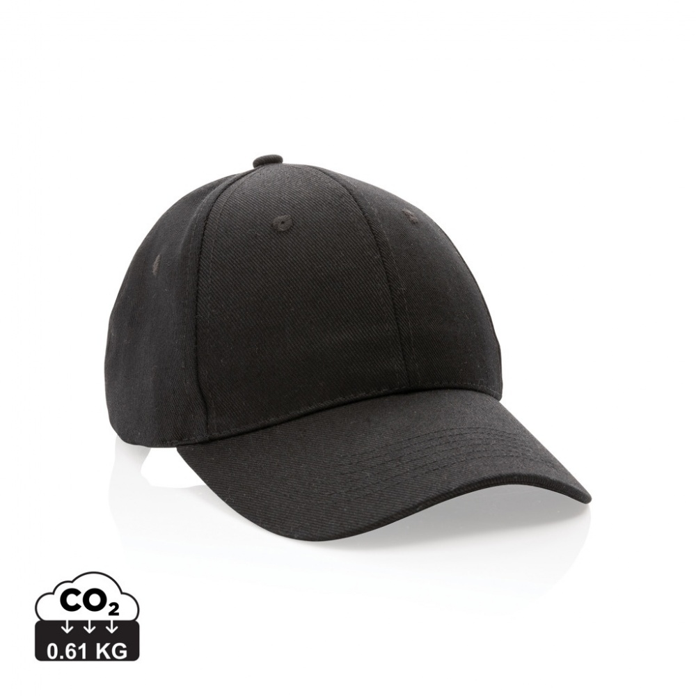Logotrade promotional gift picture of: Impact 6 panel 280gr Recycled cotton cap with AWARE™ tracer