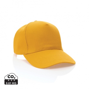 Logo trade corporate gifts picture of: Impact 5panel 280gr Recycled cotton cap with AWARE™ tracer