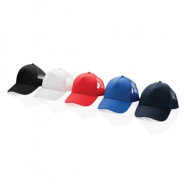 Logotrade promotional giveaway picture of: Impact AWARE™ Brushed rcotton 5 panel trucker cap 190gr