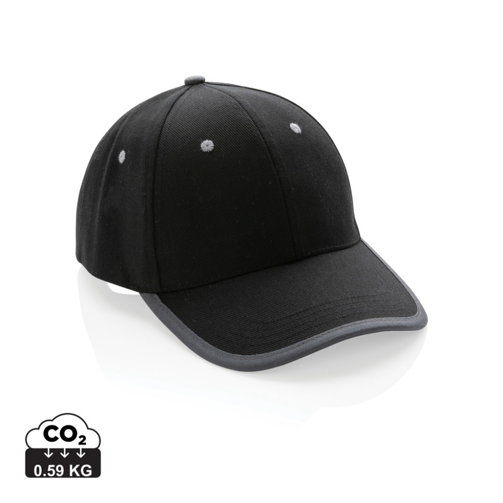 Logotrade promotional item picture of: Impact AWARE™ Brushed rcotton 6 panel contrast cap 280gr