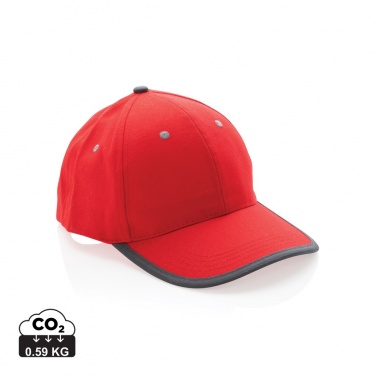 Logo trade corporate gifts image of: Impact AWARE™ Brushed rcotton 6 panel contrast cap 280gr
