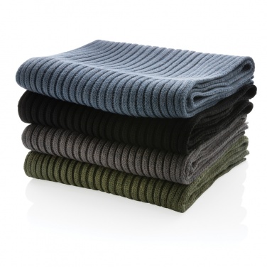 Logo trade business gift photo of: Impact AWARE™ Polylana® knitted scarf 180 x 25cm