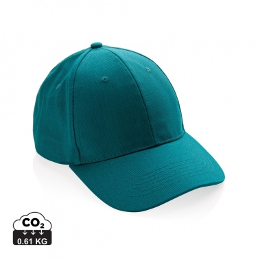 Logo trade promotional items image of: Impact 6 panel 280gr Recycled cotton cap with AWARE™ tracer