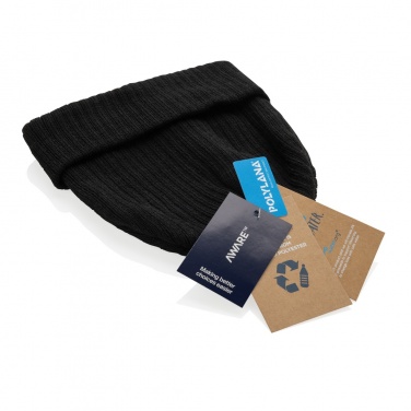 Logo trade corporate gifts picture of: Pryor AWARE™ Polylana® beanie with cuff