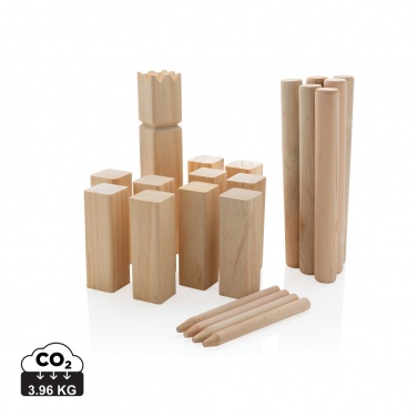 Logo trade promotional giveaway photo of: Wooden kubb set