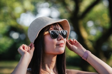 Logotrade promotional gift picture of: Bamboo and RCS recycled plastic sunglasses