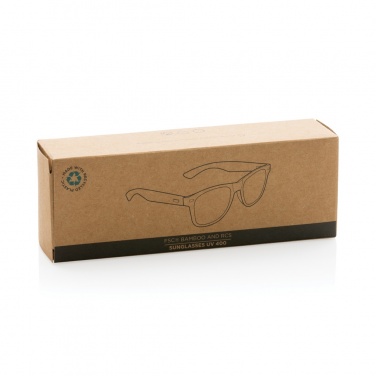 Logotrade promotional product image of: Bamboo and RCS recycled plastic sunglasses