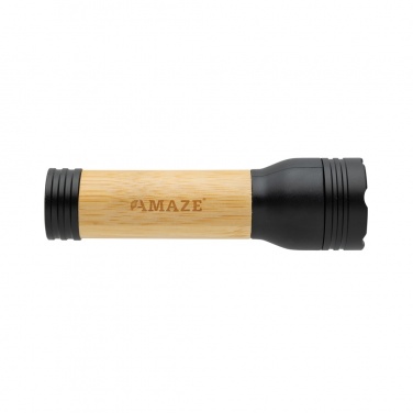 Logo trade promotional gifts image of: Lucid 1W RCS certified recycled plastic & bamboo torch