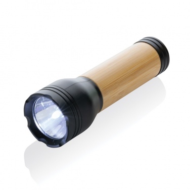Logo trade promotional gift photo of: Lucid 3W RCS certified recycled plastic & bamboo torch