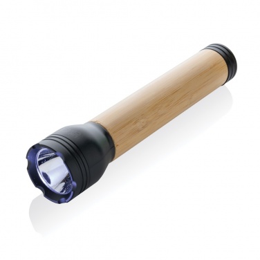Logotrade promotional items photo of: Lucid 5W RCS certified recycled plastic & bamboo torch