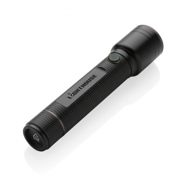 Logo trade promotional items image of: Gear X RCS recycled aluminum USB-rechargeable torch large