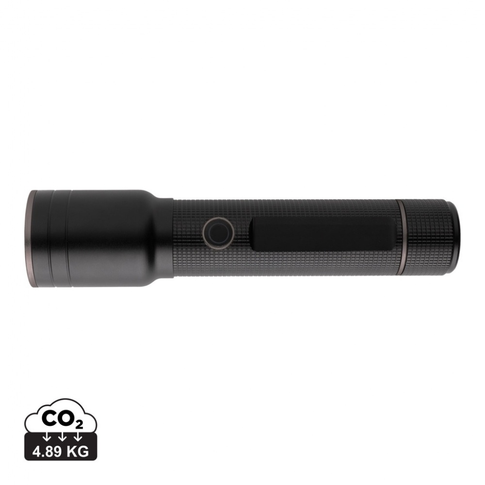 Logo trade promotional products picture of: RCS recycled aluminum USB-rechargeable heavy duty torch