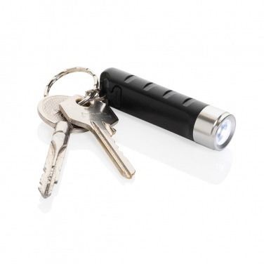 Logo trade promotional items picture of: Globix RCS recycled plastic USB re-chargeable keychain torch