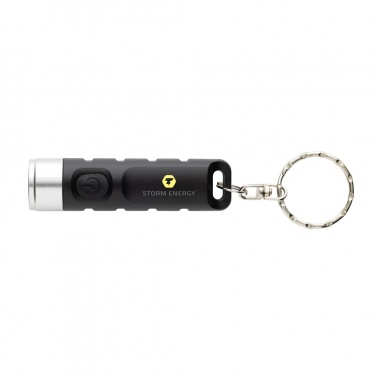 Logo trade promotional products picture of: Globix RCS recycled plastic USB re-chargeable keychain torch
