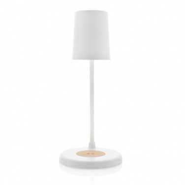 Logo trade promotional merchandise image of: Zenara RCS recycled plastic and cork 15W wireless desk lamp