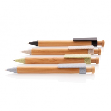 Logotrade promotional items photo of: Bamboo pen with wheatstraw clip