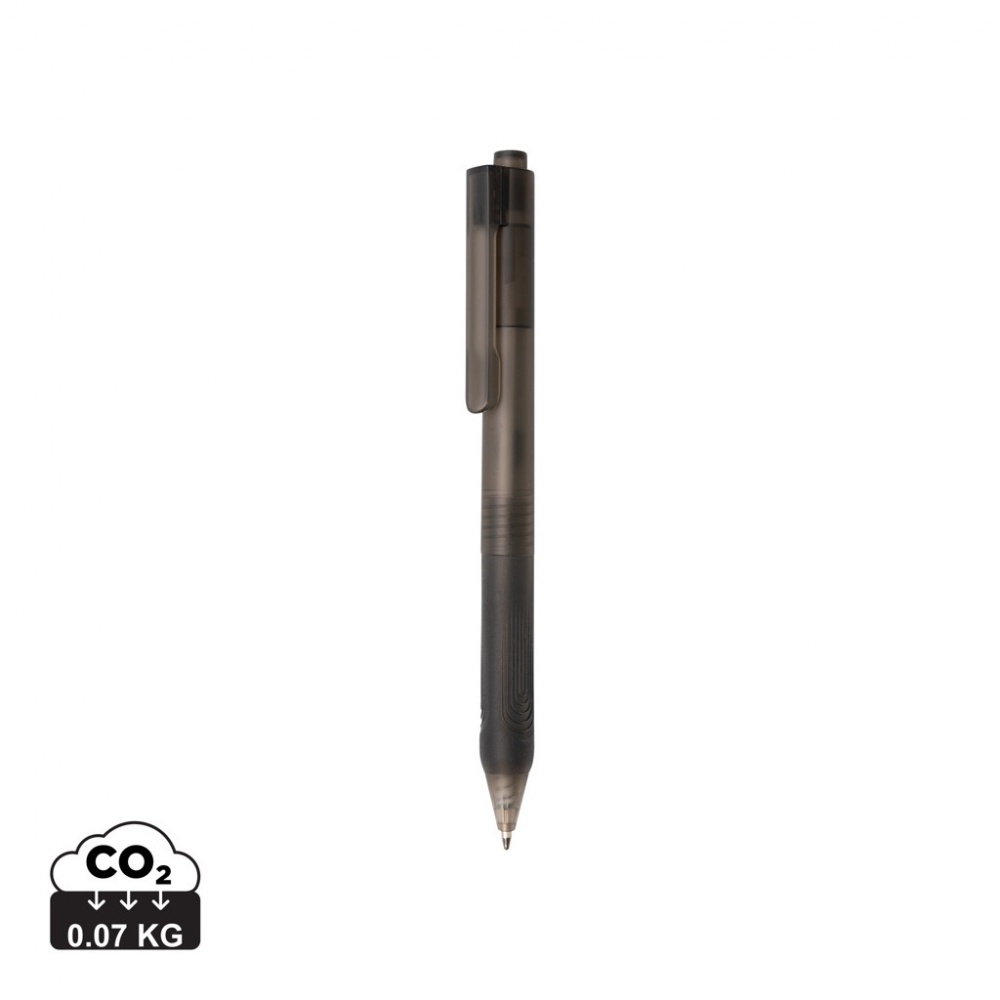 Logo trade promotional item photo of: X9 frosted pen with silicone grip