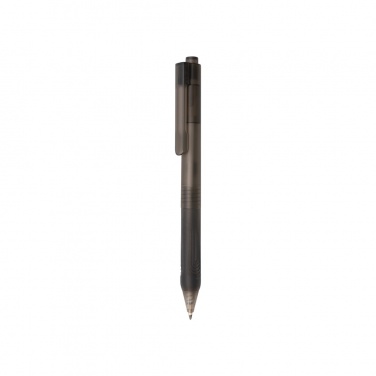 Logo trade promotional merchandise picture of: X9 frosted pen with silicone grip