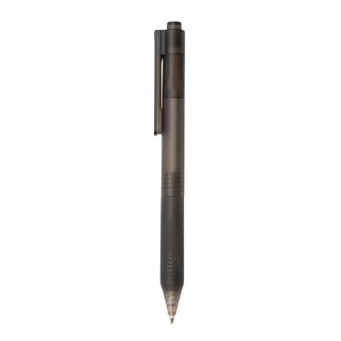 Logo trade promotional giveaways image of: X9 frosted pen with silicone grip