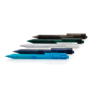 Logotrade promotional giveaway image of: X9 frosted pen with silicone grip