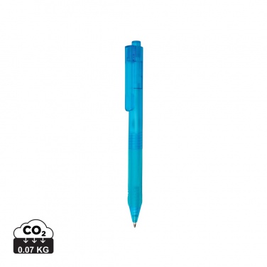 Logotrade promotional gift image of: X9 frosted pen with silicone grip